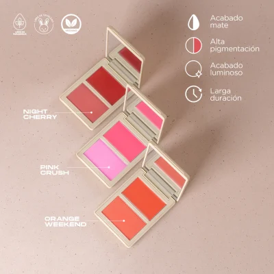 RUBOR EN DÚO ALLURE CREMA Y POLVO COMPACTO